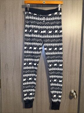 Old Navy Women's Thermal Knit Winter Themed Pajama Joggers Size Small EUC